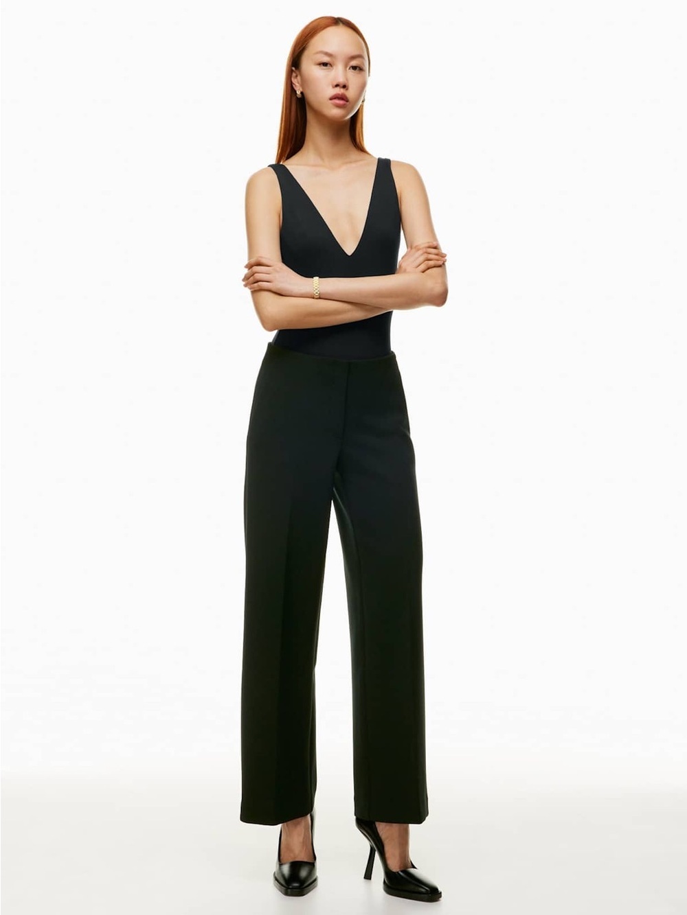 Babaton black Contour bodysuit, Large